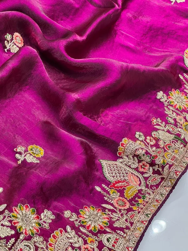 purple_Velvet_Embroidered_Saree_With_Heavy_Zari_And_Sequin_Work