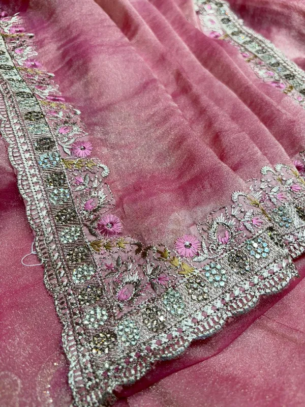 Pink_Organza_Saree_With_Silver_Cherry_Embroidery_And_Heavy_Border