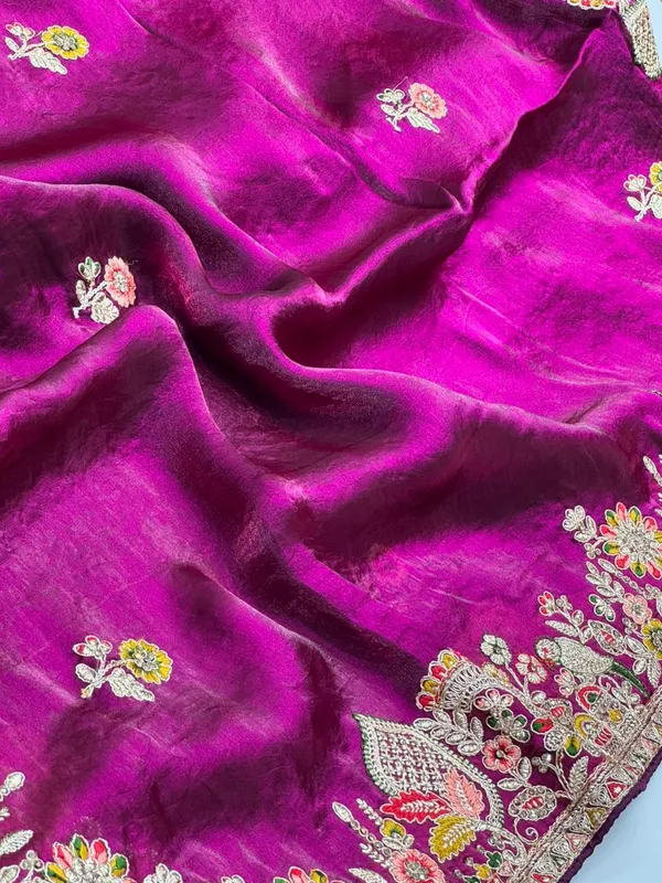 purple_Velvet_Embroidered_Saree_With_Heavy_Zari_And_Sequin_Work