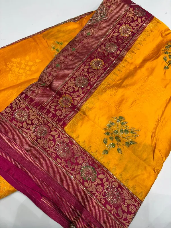 Banarasi_Silk_Saree_With_Zari_Work_-_mustard_With_YellowBorder