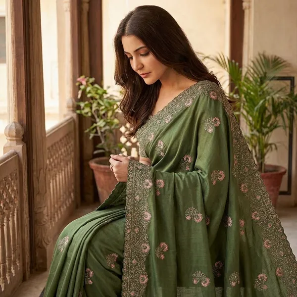 Elegant_Green_Embroidered_Saree_With_Floral_Motifs