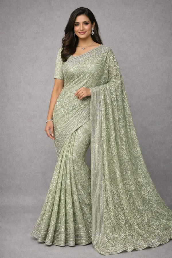 Light_green_Embellished_Sequin_Saree_-_Elegant_Ethnic_Craft_Material