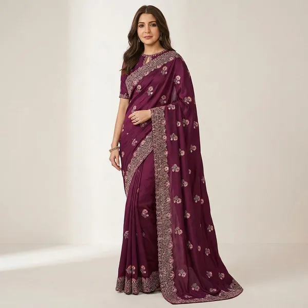Elegant_Purple_Embroidered_Saree_With_Floral_Motifs