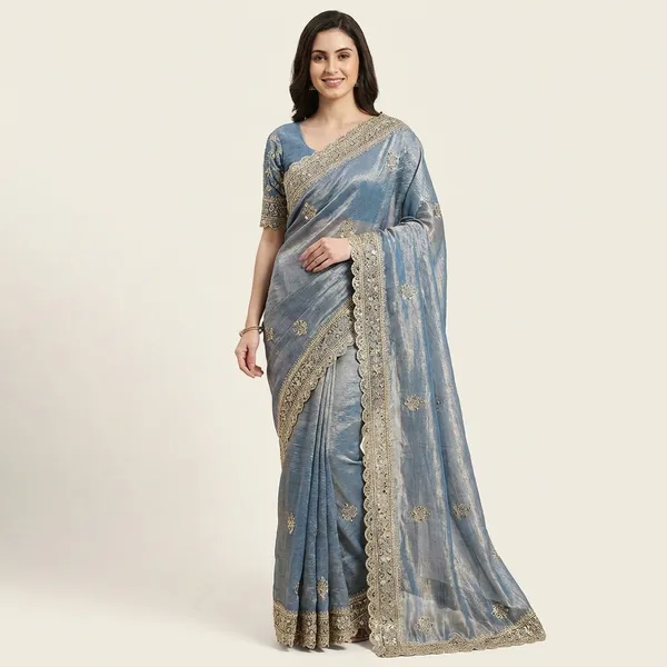Blue_Silk_Saree_With_Golden_Embroidered_Border