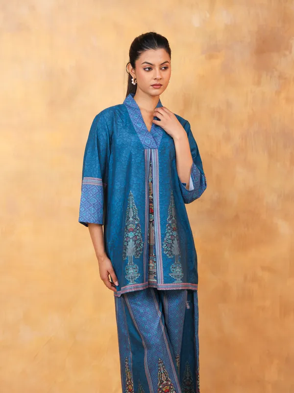 Blue_Printed_Ethnic_Kurta_Palazzo_Set_For_Women