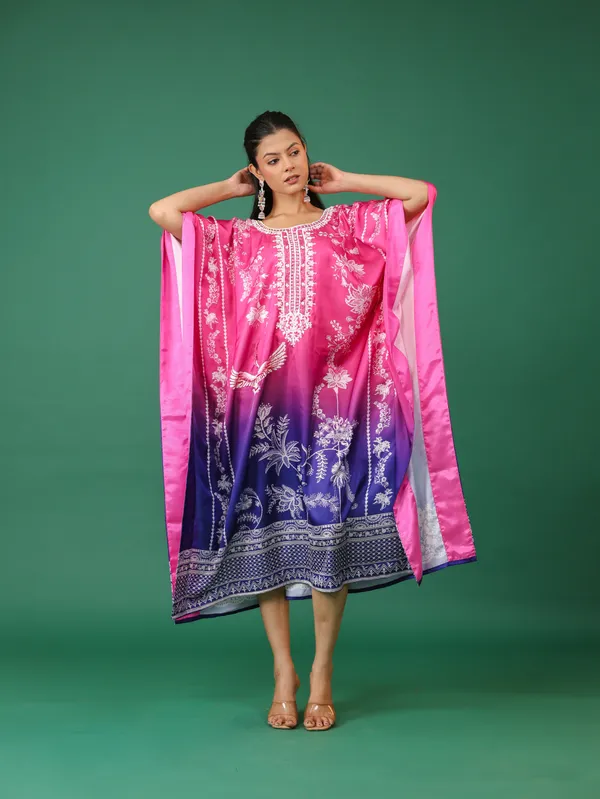 Pink_And_Purple_Ombre_Embroidered_Kaftan_Dress