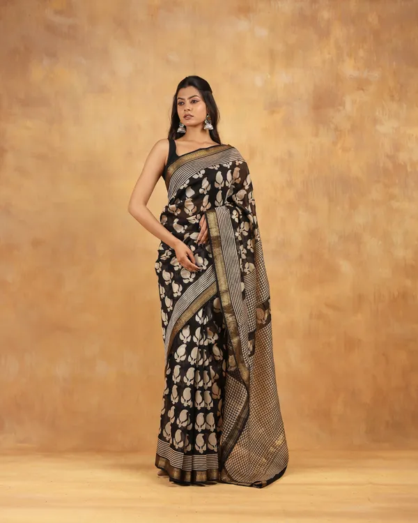 Maheswari_Silk_Hand_Block_Printed_Saree