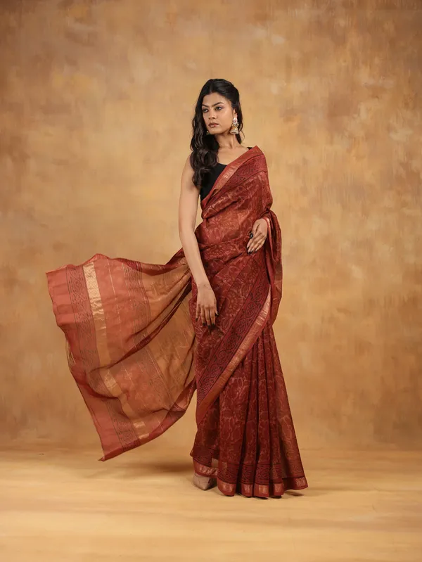 Maheswari_Silk_Hand_Block_Printed_Saree
