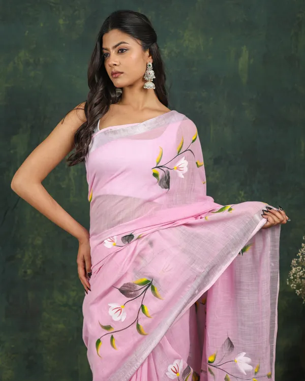 Linen_Hand_Block_Hand_Printed_Saree