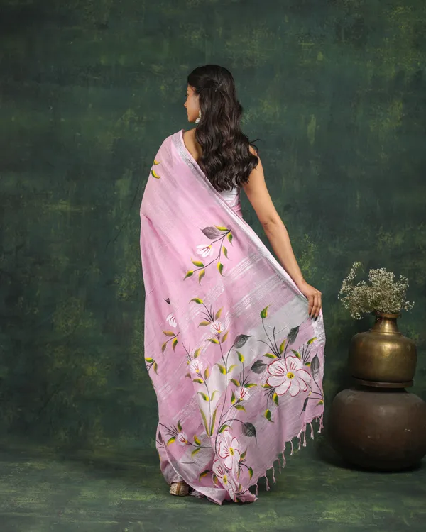 Linen_Hand_Block_Hand_Printed_Saree