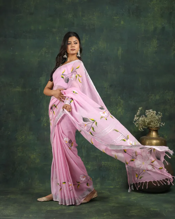 Linen_Hand_Block_Hand_Printed_Saree