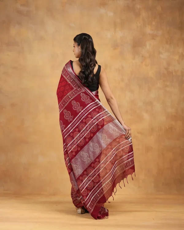 Linen_Hand_Block_Hand_Printed_Saree