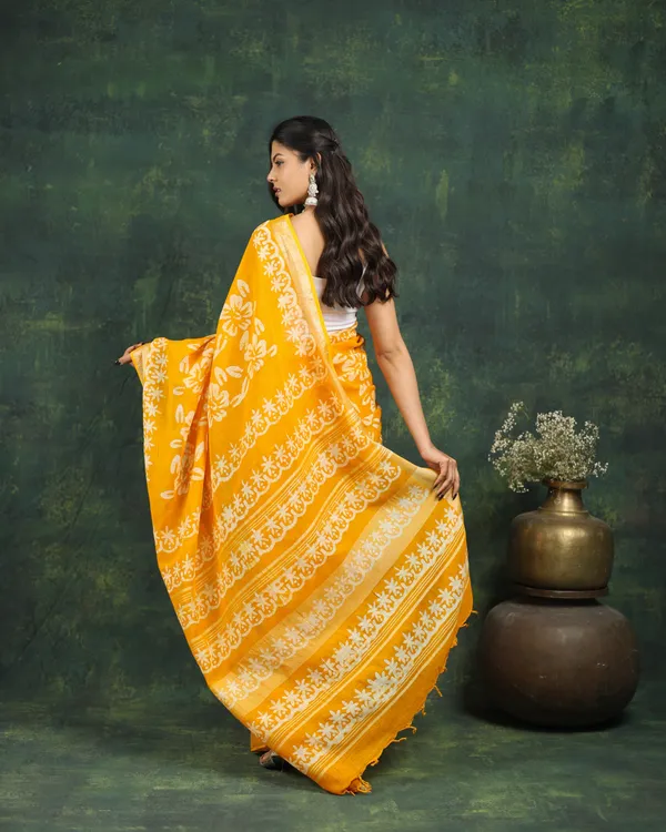 Linen_Hand_Block_Hand_Printed_Saree