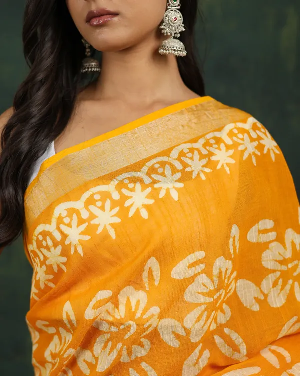 Linen_Hand_Block_Hand_Printed_Saree
