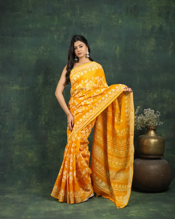 Linen_Hand_Block_Hand_Printed_Saree