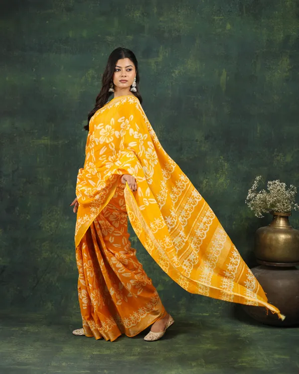 Linen_Hand_Block_Hand_Printed_Saree