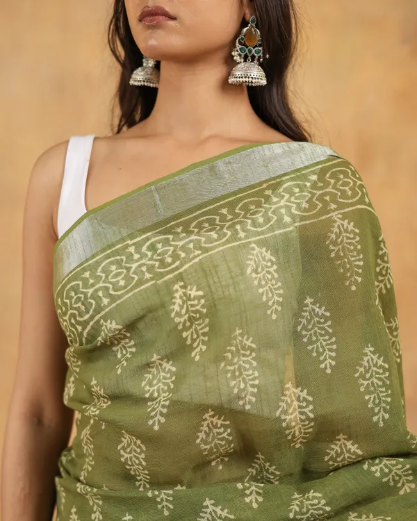 Linen_Hand_Block_Hand_Printed_Saree