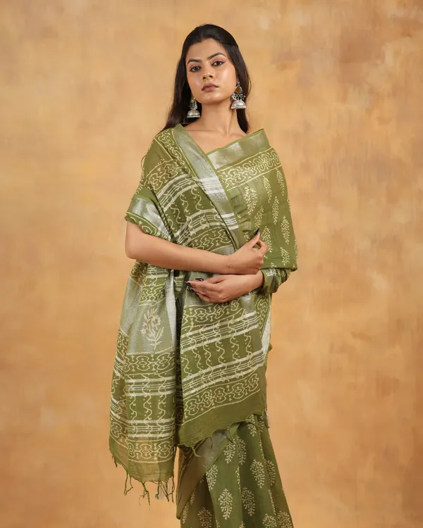Linen_Hand_Block_Hand_Printed_Saree
