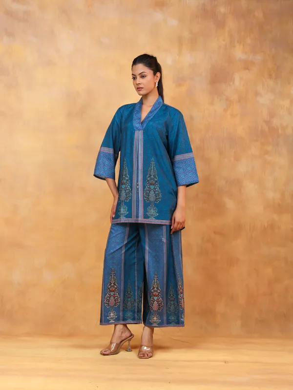 Blue_Printed_Ethnic_Kurta_Palazzo_Set_For_Women