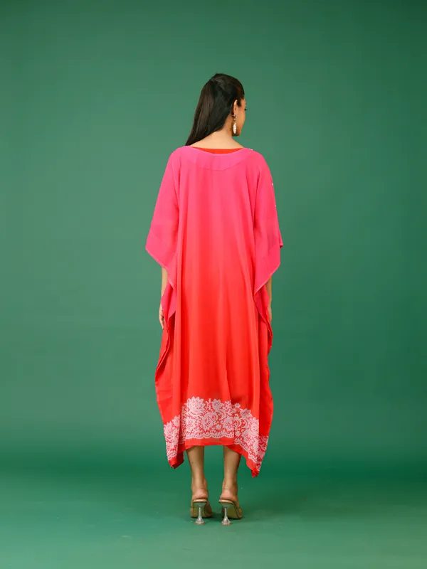 Pink_Embroidered_Kaftan_Dress_For_Women