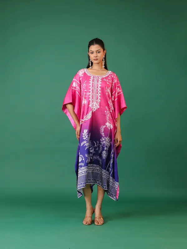 Pink_And_Purple_Ombre_Embroidered_Kaftan_Dress