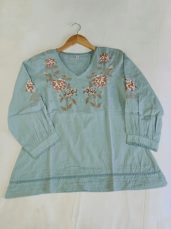 Blue_Premium_Mal_Cotton_Floral_Embroidery_Top_For_Women