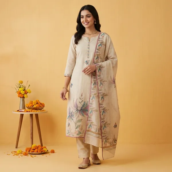 Off_White_Linen_Pastel_Floral_Print_And_Hand_Work_Neck_Unstitched_Suit_Set_For_Women