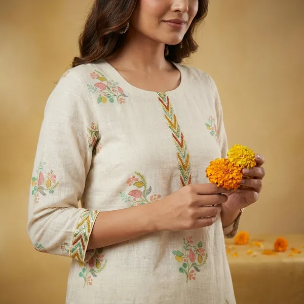 Off_White_Linen_Pastel_Floral_Print_And_Hand_Work_Neck_Unstitched_Suit_Set_For_Women