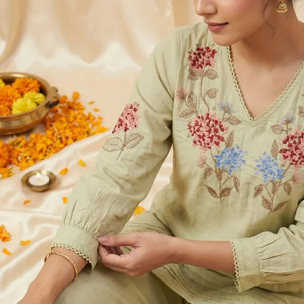 Green_Premium_Mal_Cotton_Floral_Embroidery_Top_For_Women