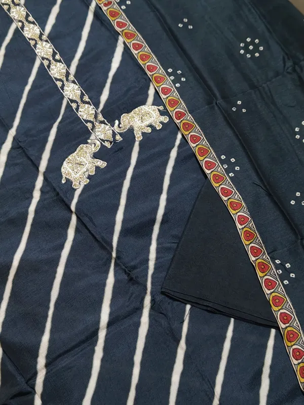 Black_Muslin_Silk_Hand_Work_Neck_And_Elephant_Motif_Unstitched_Suit_Set_For_Women