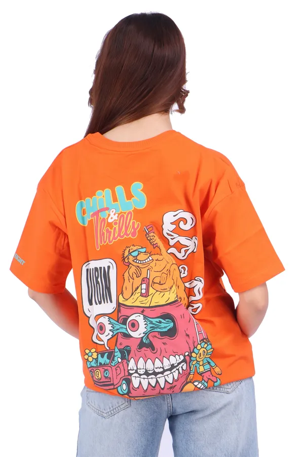 Orange_Over-Sized_T_Shirt_For_Women