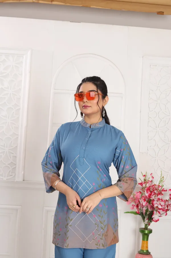 Blue_Heavy_Rayon_With_Embroidery_Work_Co-Ord_Set_For_Women