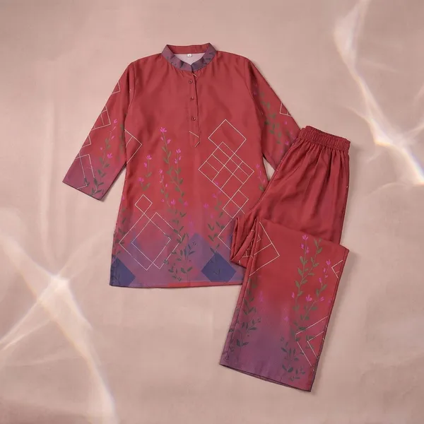 Rust_Pink_Heavy_Rayon_With_Embroidery_Work_Co-Ord_Set_For_Women