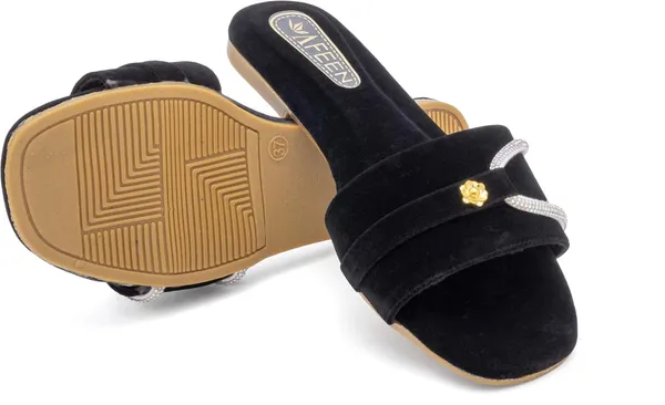 Trendy_Women_Slip_On_Flat_Sandals_With_Triple_Strap_Design_Comfortable_Everyday_Footwear_For_Casual_Party_Office_Wear_Lightweight_Stylish_Slides_For_Woman_Girls