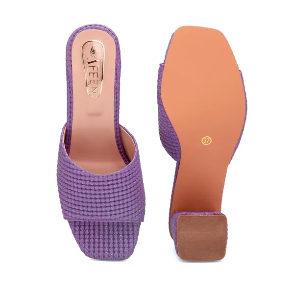 Women_Stylish_Block_Heel_Slip_On_Sandals,_Trendy_Open_Toe_Casual_Wear_Heels,_Comfortable_Cushioned_Sole,_Fashionable_Heeled_Slides