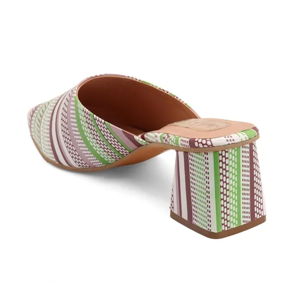 Women_Block_Heel_Mules_Stylish_Pointed_Toe_Slip_On_Heels_With_Multicolor_Striped_Design_Comfortable_Casual_Dress_Shoes_For_Summer_Spring