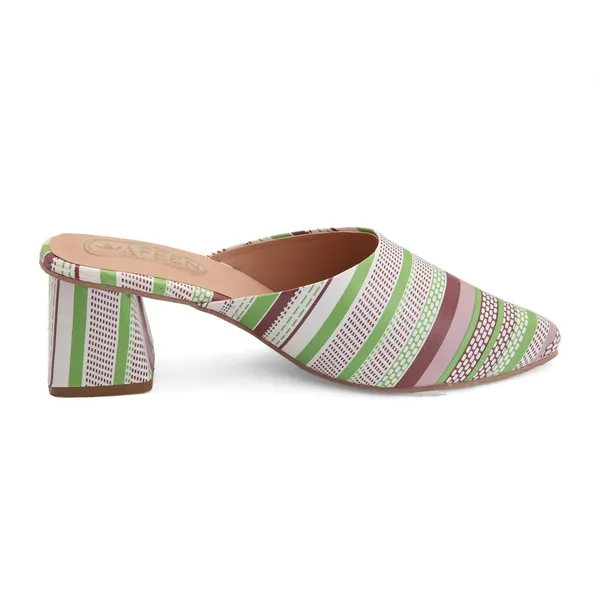 Women_Block_Heel_Mules_Stylish_Pointed_Toe_Slip_On_Heels_With_Multicolor_Striped_Design_Comfortable_Casual_Dress_Shoes_For_Summer_Spring