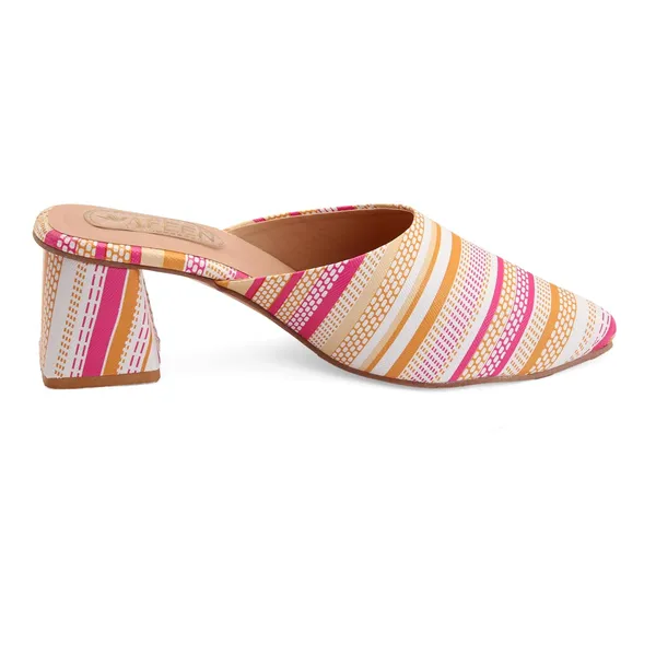 Women_Block_Heel_Mules_Stylish_Pointed_Toe_Slip_On_Heels_With_Multicolor_Striped_Design_Comfortable_Casual_Dress_Shoes_For_Summer_And_Spring