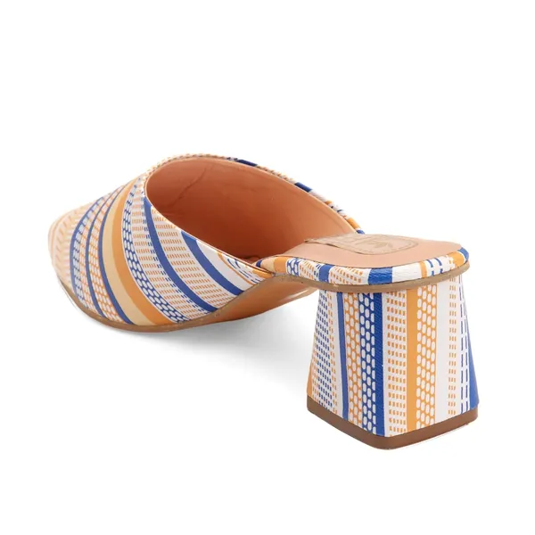 Women_Block_Heel_Mules_Stylish_Pointed_Toe_Slip_On_Heels_With_Multicolor_Striped_Design_Comfortable_Casual_Dress_Shoes_For_Summer_Spring