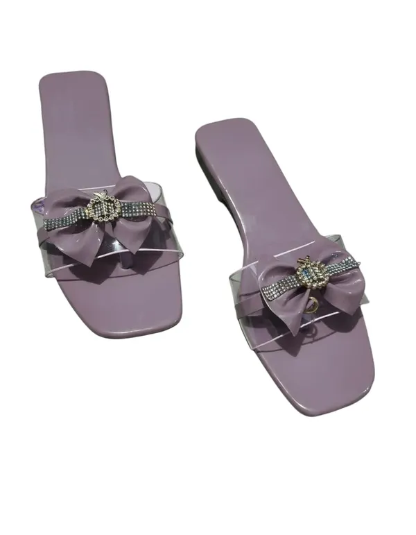 Women_S_Jelly_Slide_Sandals_Bow_Embellished_With_Rhinestone_Brooch_Flat_Sole