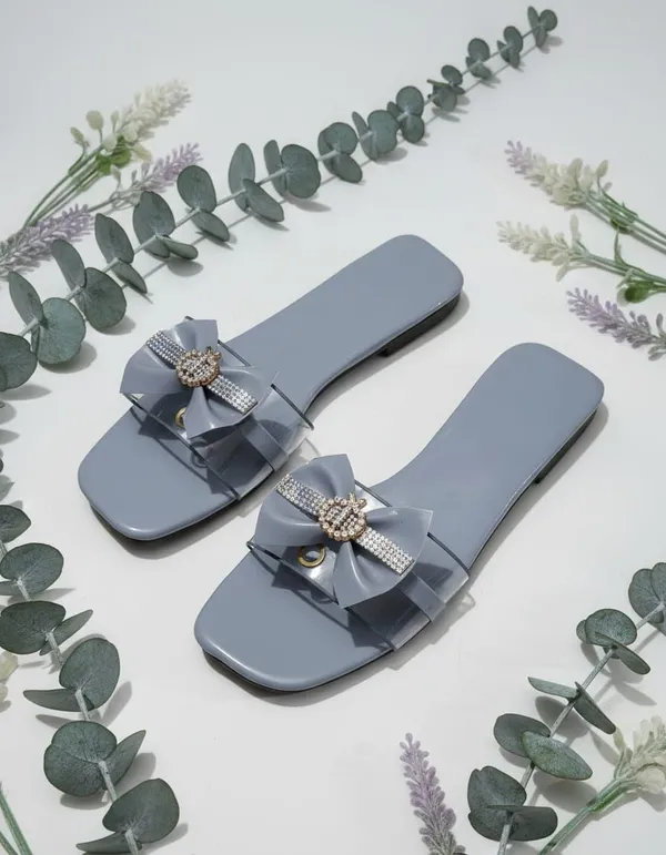 Women_S_Jelly_Slide_Sandals_Bow_Embellished_With_Rhinestone_Brooch_Flat_Sole