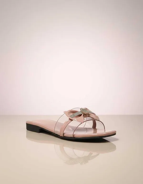 Women_S_Jelly_Slide_Sandals_Bow_Embellished_With_Rhinestone_Brooch_Flat_Sole