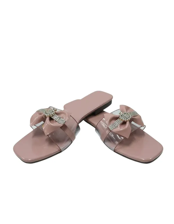 Women_S_Jelly_Slide_Sandals_Bow_Embellished_With_Rhinestone_Brooch_Flat_Sole
