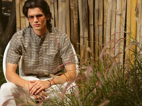 Lite_Brown_Bamboo_Linen_Shirt_For_Men