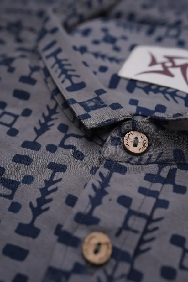 Grey_And_Blue_Bamboo_Linen_Shirt_For_Men