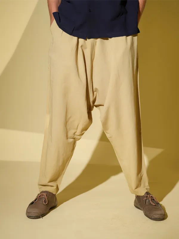Beige_Bamboo_Linen_Pant_For_Men