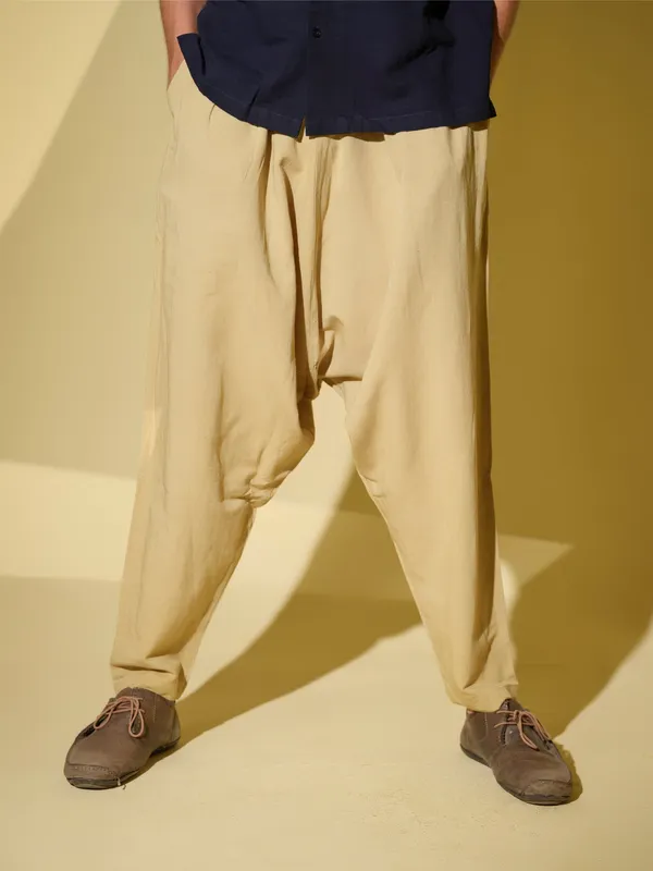 Beige_Bamboo_Linen_Pant_For_Men