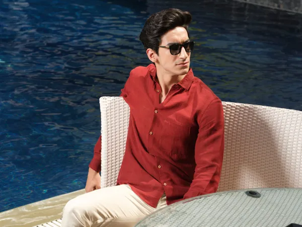 Red_Lyocell_Linen_Shirt_For_Men