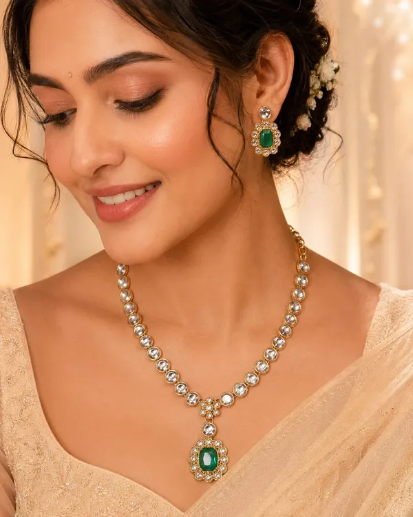 Regal_Alloy_Metal_Emerald_Green_Jewellery_Set