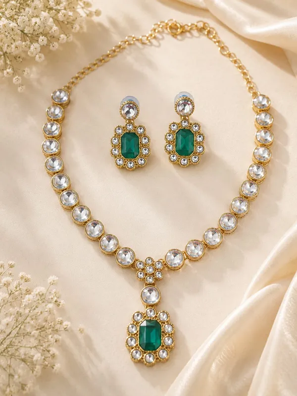 Regal_Alloy_Metal_Emerald_Green_Jewellery_Set